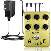 JOYO JF-13 AC Tone Amp Simulator Pedal Bundle with DC 9V Pedal Power Supply 800mA -1A AC Adapter