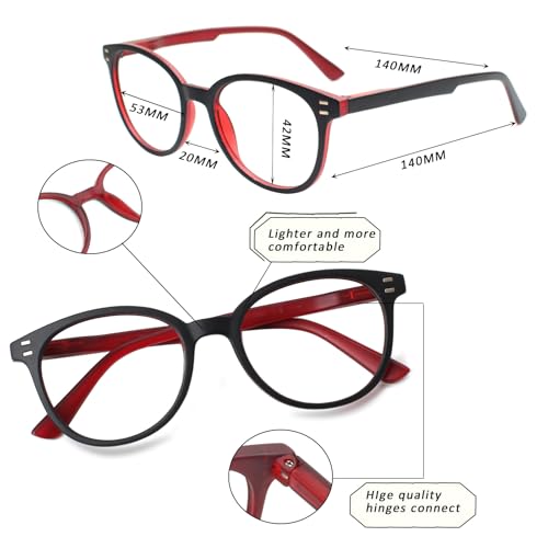 Image of 3 Pack Reading Glasses Spring Hinge Stylish Readers Black /Tortoise for Men and Women