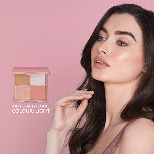 Beauty Blocks 4-in-1 Face Palette from Sculpted by Aimee (Light) - Vegan Bronzer, Blusher, Powder & Cream Highlighters to Define and Glow - Image 5