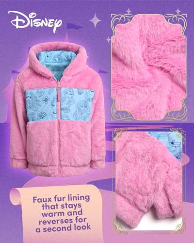 Doudoune Disney réversible fille imperméable et matelassée très douce 3-7 ans