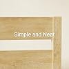 LIFEMENT Full Bed Frame with Headboard Classic Wood Platform, Noise Free, Under Bed Storage, No Box Spring Needed, Easy Assembly, Natural