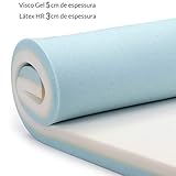 Pillow Top Visco Nasa Gel + Látex Hr Foam (King 1,93 X 2,03 X 0,08 m) glide