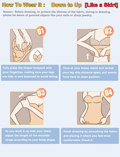 Image of VVX Bodysuit for Women - Tummy Control Seamless Tops Compression Butt Lifting Shapewear Bodysuits