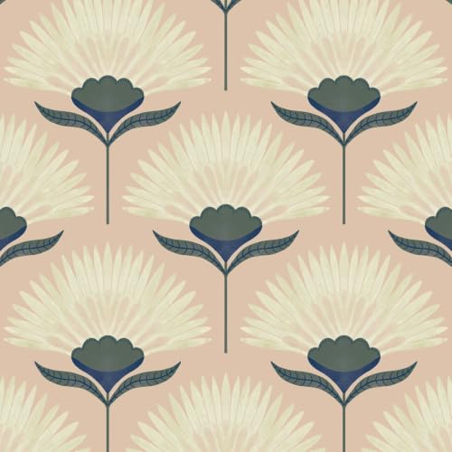 Safiyya Peel and Stick Wallpaper Boho Geometric Floral Contact Paper