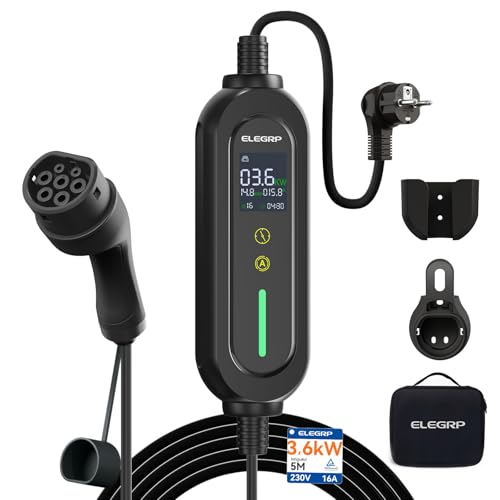 Câble de charge de type 2 réglable 6-16A ELEGRP borne mobile 5 mètres