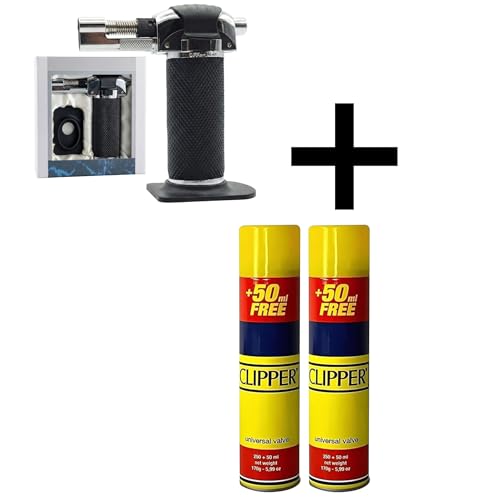 Aspect Blow Torch - 2 Clipper Gas Canisters & 1 Refillable Torch with Adjustable Flame and Safety Lock for Cooking, BBQ, Baking & Welding - Image 8