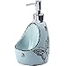 Produktbild Seifenspender,Keramik,Handgeschnitzt Dual-Use Europäischen Simple 580 Ml Mit Silber Pumpe Seifenschale Wiederverwendbare Nachfüllbar Shampoo Hand-Desinfektionsmittel Lotion Geeignet Für Bad Küche
