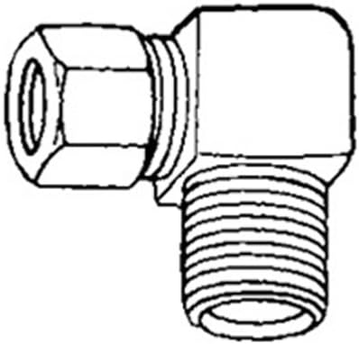 Brass Male Elbow 1/4" Tube Size 1/4" Thread