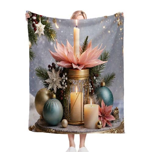 Fotmung Manta de Flanela Plush XXL Flores RomáNticas, Tamaño 220x240 cm Práctica para el Sofá Grande, Respirable y Cálida, Ligera y Fácil de Mantenimiento, Decoración Elegante para el Hogar L258-
