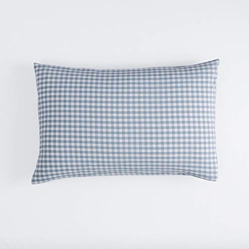 Susybao Light Blue Gingham Duvet Cover Queen 100% Washed Cotton Blue Plaid Duvet Cover Set 3 Pieces 1 Blue Grid Duvet Cover With Zipper Ties 2 Pillow Cases Luxury Gingham Plaid Bedding Set Breathable #TOP5