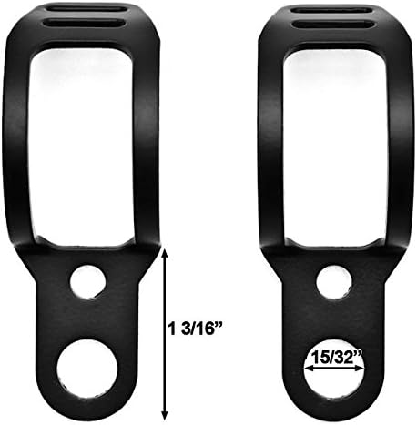 Black Turn Signal Mounting Bracket Fork Ears Cafe Racer Bobber Chopper 30-37mm Compatible with Harley, Honda, Yamaha, Suzuki, Kawasaki, Custom Bike, Cruiser, Choppers