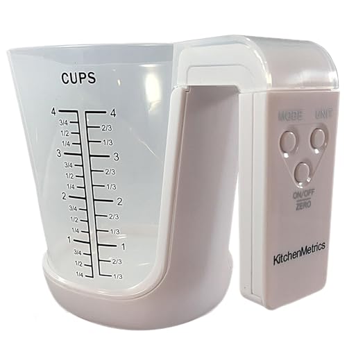 Misurino digitale – Bilancia da cucina ad alta precisione con display LCD | Caraffa elettronica multifunzione, strumento di cottura accurato 2 in 1, accessorio per la cottura di liquidi, farina