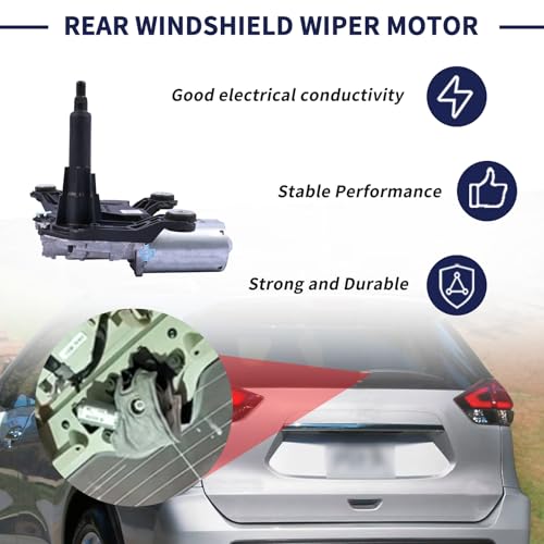 Image of Rear Windshield Wiper Motor 28710-4BA0C 287104BA0C Compatible with Nissan Rogue 2.5L 2014-2020 / Rogue 2.0L 2017-2019 / Rogue Sport 2.0L 2017-2022