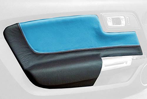 RedlineGoods Door Insert/armrest Covers Plain Compatible with Ford Mustang 2015-23. Tailor Made - not Universal. Genuine top-Grade Italian Red Leather with Black Thread