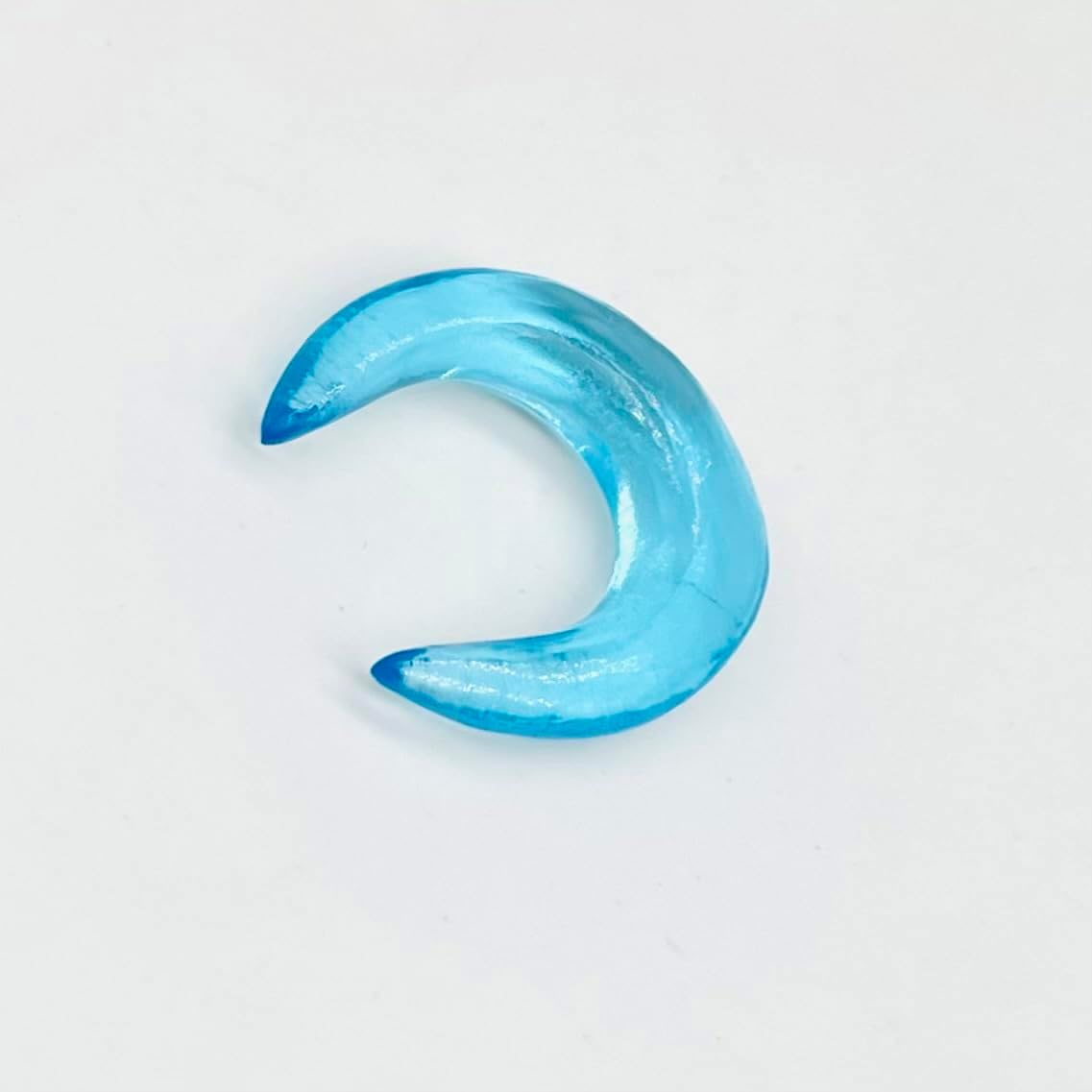 Blue Topaz Stone Tribal Septum Crescent Pincher | Handmade Stone Septum Ring | Body Piercing Jewelry | Gauged Nose Ring | Boho Festival Jewelry Gift