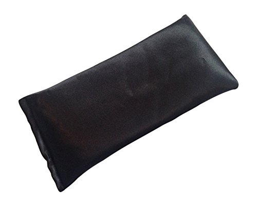 Lavender Eye Pillow- Silk Eye Pillow for Yoga, Meditation and Relaxation. This Eye Mask Is Perfect for Sleeping. Our Pillows Are Made of Lavender Flowers & Organic Flax Seed. Black Eye Pillow