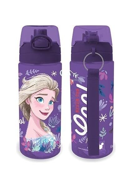 Frozen Matara 500 ml Mor Renk 1 Adet Lisanslı Suluk Okul Matarası Öğrenci Suluğu