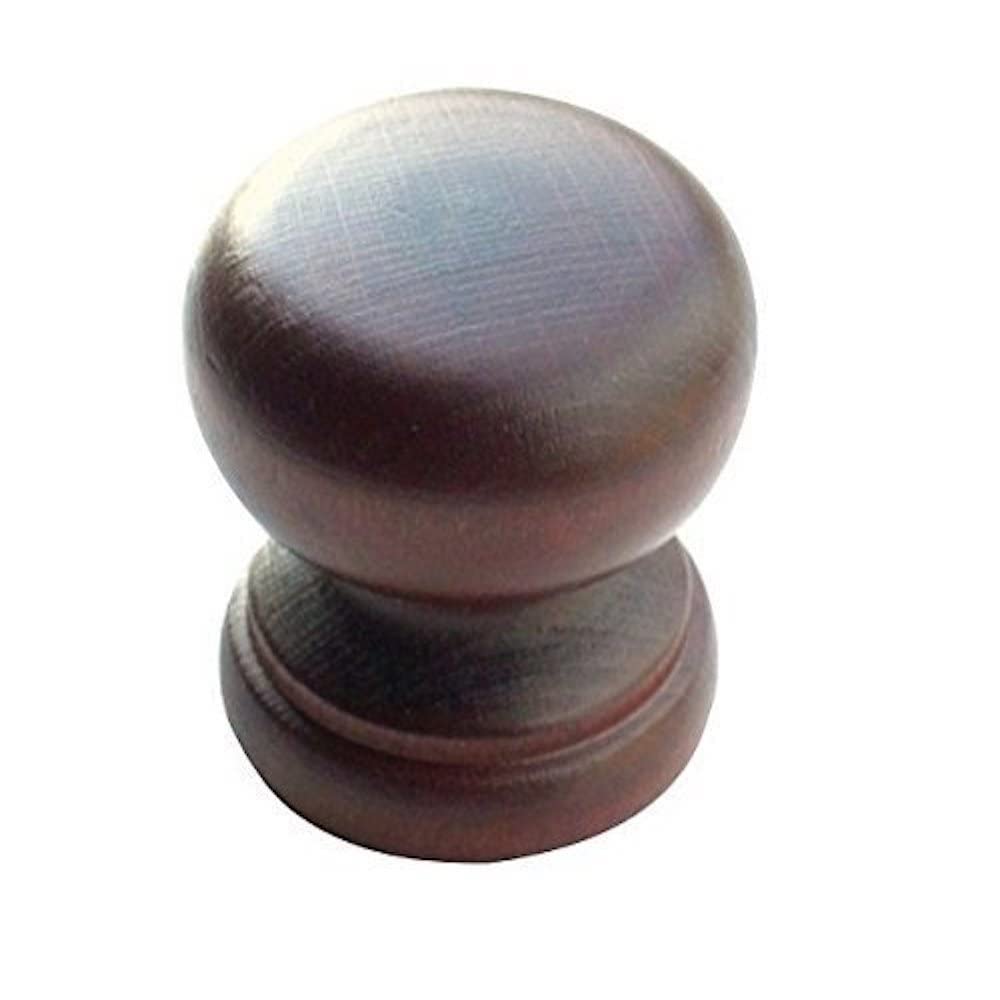 Merriway BH03880 Pine Wood Drilled Cupboard Cabinet Drawer Door Knob with Mahogany Finish, 30mm 1.1/4 inch
