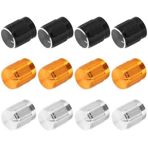 GLEAVI 12 Perillas de Aleación de Aluminio para Potenciómetro Repuesto para Control de Volumen Colores...