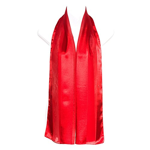 Hat To Socks Plain Elegant Chiffon Satin Scarf2