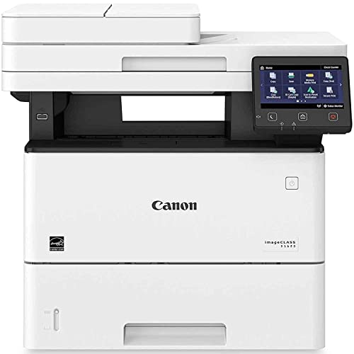 Canon imageCLASS D1620 – Monochrome Duplex Wireless Laser Printer, Multifunction With Scanner, Copier, Automatic Document Feeder, 3 Year Limited Warranty, 45 PPM, White