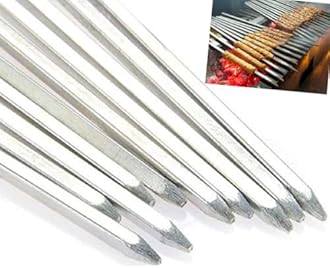 Iron KABAB SEEKH Square Shape Heavy Quality Kebab Skewers, Perfect for Kebab, Turkish Style and paneer Tikka 19 inch Turkish Skewers (Pack of 6pc)