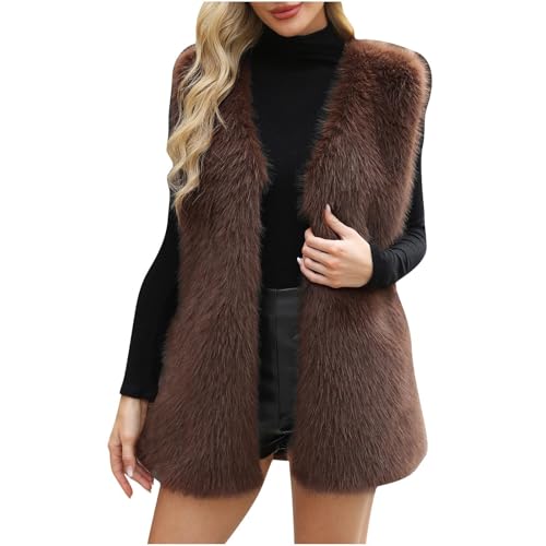 Manteau doux en polaire veste femme sans manches finitions soignées casual