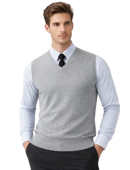 le arc Mens Woolen V-Neck Sleeveless Soft & Lightweight Comfortable Fit for Formal, Office & Casual Sweaters for Winter wear-picture-47