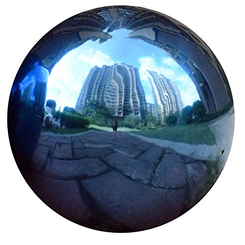 BECover 6 inches Gazing Ball,Blue Stainless Steel Garden Sphere,Seamless Polished Reflective Smooth Mirror Garden Globe,Colorful Addition for Photography Garden Home Decorate