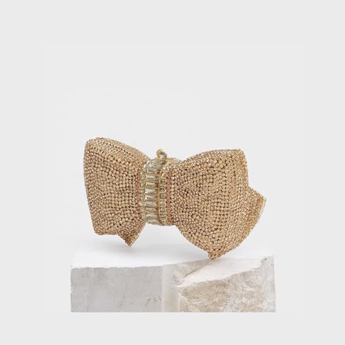 Image of RomanticDesign Women Sparkly Bowknot Evening Clutch Luxury Rhinestone Bride Purse Wedding Party Prom Banquet Handbag
