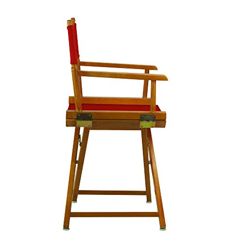 Casual Home 18" Director's Chair Honey Oak Frame With Red Canvas #TOP3