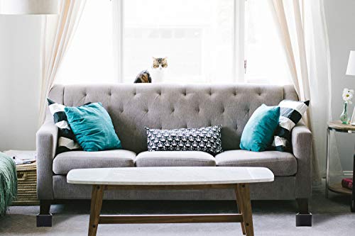 Duracasa 5 Inch Bed Risers - Fits Huge 5.5 Inch Bed Or Furniture Post, Creates An Additional 5 Inches Of Height Or Storage! Heavy-Duty Table, Chair, Desk Or Sofa Riser (4, 5 Inch Black) #TOP7