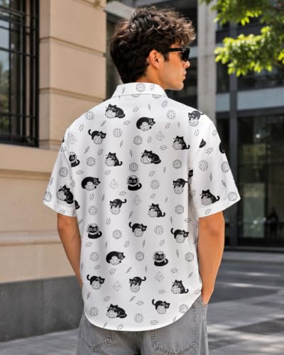 Image of 99TIMORO Horror Movie Men's Halloween Button Down Shirts Short Sleeve Top