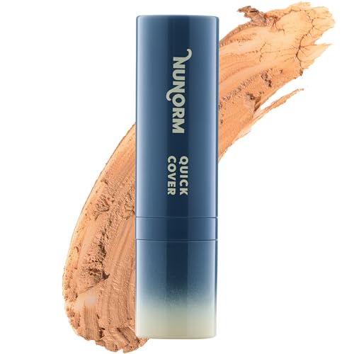 Foundation & Concealer Stick for Men - Full Buildable Cover for Dark Circles Blemishes Acne Redness & Under Eyes - Face & Body Makeup Stick for All Skin Types - Non-Comedogenic 08-Beige