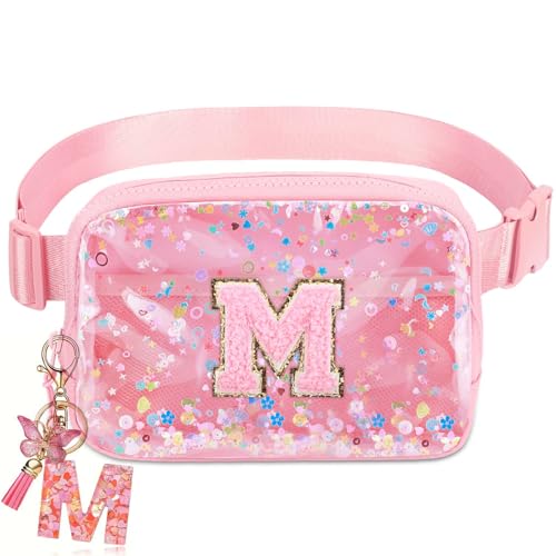 Image of Initial Fanny Pack for Girls - Belt Bag for Teens Kid Teen Girl Kid Birthday Gift Pink M