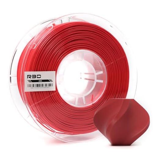 R3D ASA Filament 1.75mm, 1KG 3D Printer Filament, Heat & Weather Resistant, Dimensional Accuracy +/- 0.02 mm, Perfect for Outdoor Functional Parts, Compatible with AMS (Red)