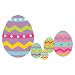 Easter Eggs Corrugated Signs Outdoor Party Decoration (5 Pieces), Multi Color, 24.2" x 16.8" (Package Size).