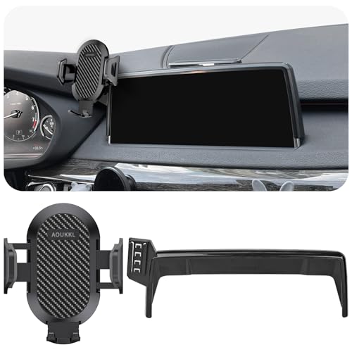 AOUKKL Car Phone Holder Fits for BMW X5 2014-2018/X6 2015-2019 Accessories(Only fit for 10.3-Inch Screen),Thick Cases Friendly,Cell Phone Mount for 4.7-7 in Phones