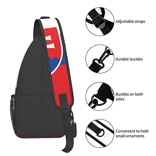 Mochila bandolera unisex con diseño de bandera de Eslovaquia miniatura 6
