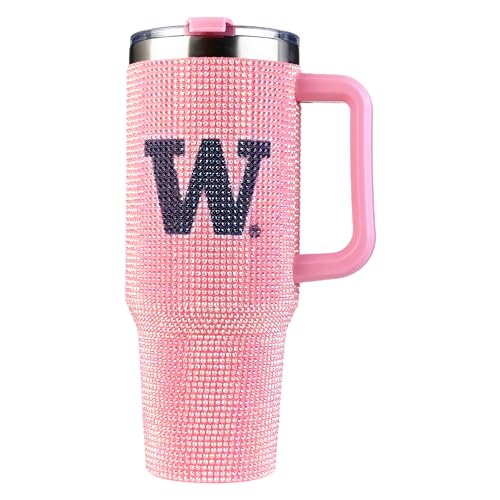 Image of The Memory Company Officially Licensed 40oz Pink Bling Game Day Tumbler, University of Washington