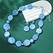 Jules D.Chunky Beads Necklace Colorful Shell Necklace Fashion Statement Necklace Set for Women Gifts (Light Blue)