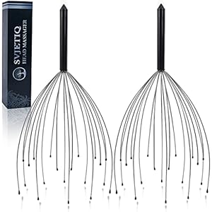2 Pack Head Massager/ Scratcher 20 Fingers Handheld Scalp Massage Tingler for Deep Relaxation, Stocking Stuffers for Men, Women