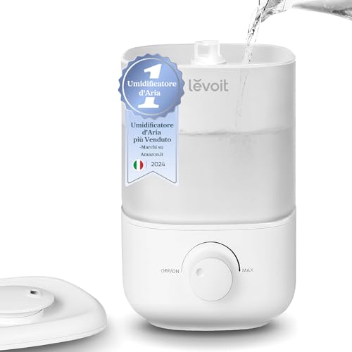 LEVOIT Umidificatore Ambiente Bambini, 2,5L/25H, 26dB, Silenzioso per Camera da Letto e Bambini,...