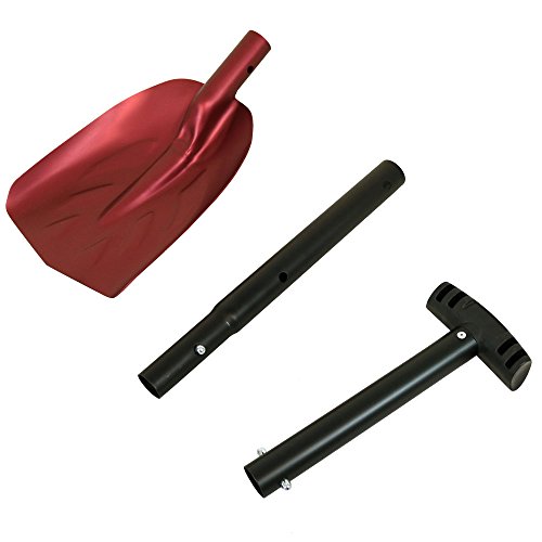 CASL Brands Collapsible Emergency Utility Snow Shovel with 8-Inch x 11-Inch Blade and Carrying Bag - Multipurpose Winter or Camping Shovel for Car - Portable Compact Design - Red - Thumbnail 6