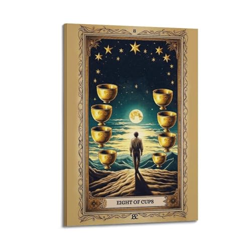 Poster sur toile JIDUHON pour habiller un mur vide tableau 20x30 cm tasses dorées