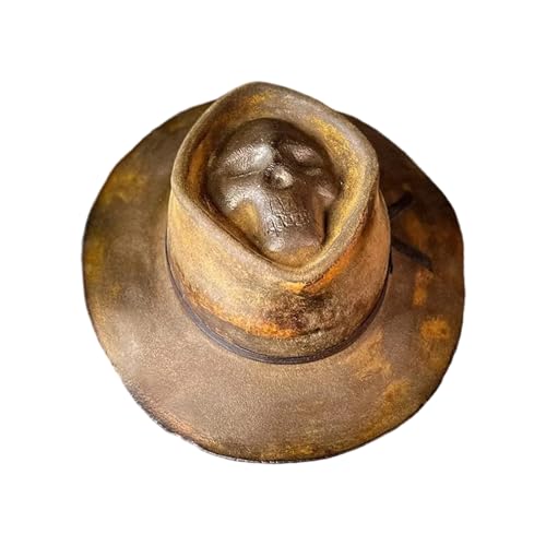 Chapeau Fedoras en laine au design classique et finitions vieillies haut de gamme