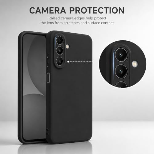Image of FIRST MART Matte Silicone Back Cover for Samsung Galaxy A17 - Black