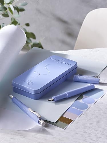 FABER-CASTELL 241051 - Schreibset Poly Pen mit Kugelschreiber und Füller, pale iris