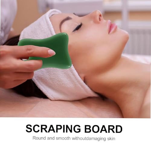 4 pieces gua sha visage chinois plaque a gratter et kit outils de massage de la machoire