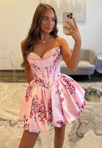 Leopard Print Satin Corset Homecoming Dresses for Teens 2025 Short Strapless Prom Cocktail Dress4